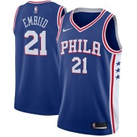 Nike Philadelphia 76ers #21 Joel Embiid Blue Women's NBA Swingman Icon Edition Jersey
