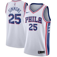 Nike Philadelphia 76ers #25 Ben Simmons White Women's NBA Swingman Association Edition Jersey