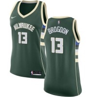 Nike Milwaukee Bucks #13 Malcolm Brogdon Green Women's NBA Swingman Icon Edition Jersey