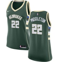 Nike Milwaukee Bucks #22 Khris Middleton Green Women's NBA Swingman Icon Edition Jersey