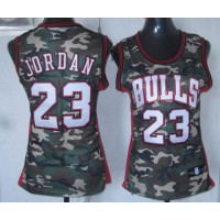 Chicago Bulls #23 Michael Jordan Camo Stealth Collection Women's Stitched NBA Jersey