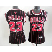 Chicago Bulls #23 Michael Jordan Black Alternate Women's Stitched NBA Jersey