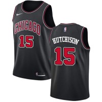 Nike Chicago Bulls #15 Chandler Hutchison Black Women's NBA Swingman Statement Edition Jersey