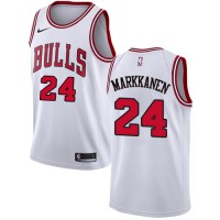 Nike Chicago Bulls #24 Lauri Markkanen White Women's NBA Swingman Association Edition Jersey