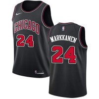 Nike Chicago Bulls #24 Lauri Markkanen Black Women's NBA Swingman Statement Edition Jersey