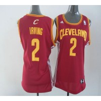 Cleveland Cavaliers #2 Kyrie Irving Red Road Women's Stitched NBA Jersey