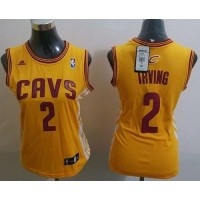 Cleveland Cavaliers #2 Kyrie Irving Gold Alternate Women's Stitched NBA Jersey