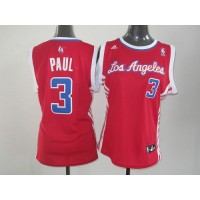 Los Angeles Clippers #3 Chris Paul Red Road Women's Stitched NBA Jersey