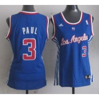 Los Angeles Clippers #3 Chris Paul Blue Fashion Women's Stitched NBA Jersey