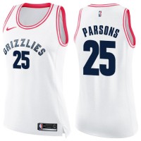 Nike Memphis Grizzlies #25 Chandler Parsons White/Pink Women's NBA Swingman Fashion Jersey