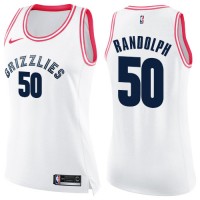 Nike Memphis Grizzlies #50 Zach Randolph White/Pink Women's NBA Swingman Fashion Jersey