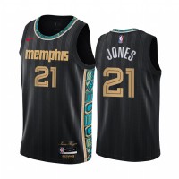 Nike Memphis Grizzlies #21 Tyus Jones Black Women's NBA Swingman 2020-21 City Edition Jersey