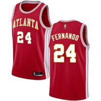 Nike Atlanta Hawks #24 Bruno Fernando Red Women's NBA Swingman Statement Edition Jersey
