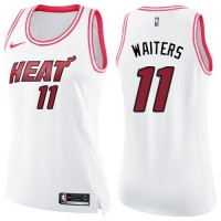 Nike Miami Heat #11 Dion Waiters White/Pink Women's NBA Swingman Fashion Jersey