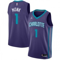 Nike Charlotte Hornets #1 Malik Monk Purple Women's NBA Jordan Swingman Statement Edition Jersey