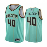Nike Charlotte Hornets #40 Cody Zeller Mint Green Women's NBA Swingman 2020-21 City Edition Jersey
