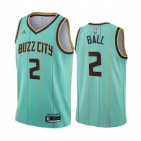 Nike Charlotte Hornets #2 LaMelo Ball Mint Green Women's NBA Swingman 2020-21 City Edition Jersey