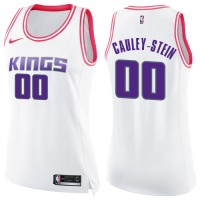 Nike Sacramento Kings #00 Willie Cauley-Stein White/Pink Women's NBA Swingman Fashion Jersey