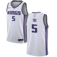 Nike Sacramento Kings #5 De'Aaron Fox White Women's NBA Swingman Association Edition Jersey