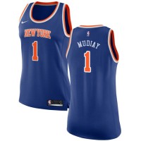 Nike New York Knicks #1 Emmanuel Mudiay Blue Women's NBA Swingman Icon Edition Jersey