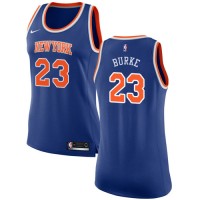 Nike New York Knicks #23 Trey Burke Blue Women's NBA Swingman Icon Edition Jersey