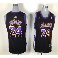 Los Angeles Lakers #24 Kobe Bryant Black Purple NO. Fashion Women's Stitched NBA Jersey
