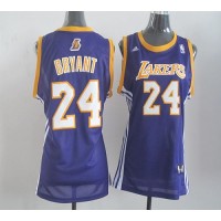 Los Angeles Lakers #24 Kobe Bryant Purple Road Women's Stitched NBA Jersey