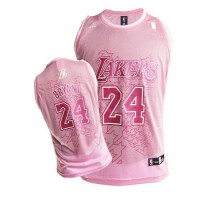 Los Angeles Lakers #24 Kobe Bryant Pink Fashion Women's Stitched NBA Jersey