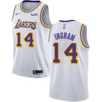 Nike Los Angeles Lakers #14 Brandon Ingram White Women's NBA Swingman Association Edition Jersey
