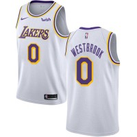 Nike Los Angeles Lakers #0 Russell Westbrook Women's White NBA Swingman Association Edition Jersey
