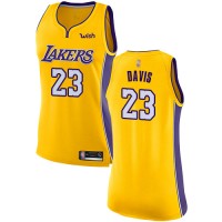 Nike Los Angeles Lakers #23 Anthony Davis Gold Women's NBA Swingman Icon Edition Jersey
