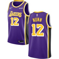 Nike Los Angeles Lakers #12 Kendrick Nunn Purple Women's NBA Swingman Statement Edition Jersey