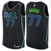 Nike Dallas Mavericks #77 Luka Doncic Black Women's NBA Swingman City Edition Jersey