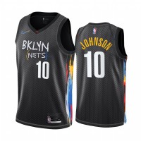 NikeBrooklyn Nets #10 Tyler Johnson Black Women's NBA Swingman 2020-21 City Edition Jersey