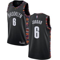 NikeBrooklyn Nets #6 DeAndre Jordan Black Women's NBA Swingman City Edition 2018/19 Jersey