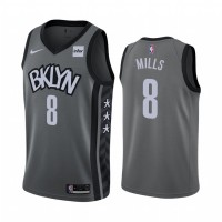 NikeBrooklyn Nets #8 Patty Mills Gray Women's NBA Swingman Statement Edition Jersey