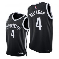 NikeBrooklyn Nets #4 Paul Millsap Women's 2021-22 75th Diamond Anniversary NBA Jersey Black