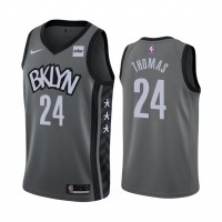 NikeBrooklyn Nets #24 Cam Thomas Gray Women's NBA Swingman Statement Edition Jersey