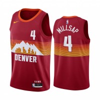 Nike Denver Nuggets #4 Paul Millsap Red Women's NBA Swingman 2020-21 City Edition Jersey