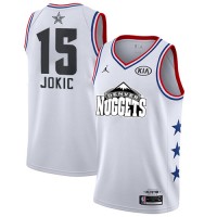 Nike Denver Nuggets #15 Nikola Jokic White Women's NBA Jordan Swingman 2019 All-Star Game Jersey