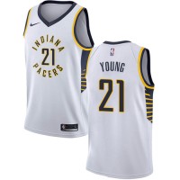 Nike Indiana Pacers #21 Thaddeus Young White Women's NBA Swingman Association Edition Jersey