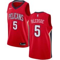 Nike New Orleans Pelicans #5 Eric Bledsoe Red Women's NBA Swingman Statement Edition Jersey