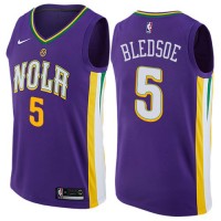Nike New Orleans Pelicans #5 Eric Bledsoe Purple Women's NBA Swingman City Edition Jersey