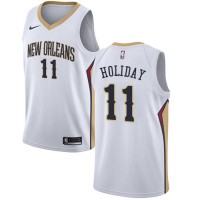 Nike New Orleans Pelicans #11 Jrue Holiday White Women's NBA Swingman Association Edition Jersey