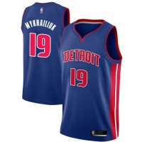 Nike Detroit Pistons #19 Sviatoslav Mykhailiuk Blue Women's NBA Swingman Icon Edition Jersey