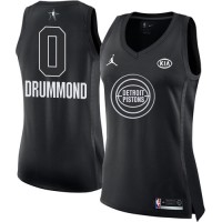 Nike Detroit Pistons #0 Andre Drummond Black Women's NBA Jordan Swingman 2018 All-Star Game Jersey