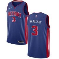Nike Detroit Pistons #3 Ben Wallace Blue Women's NBA Swingman Icon Edition Jersey