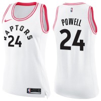 Nike Toronto Raptors #24 Norman Powell White/Pink Women's NBA Swingman Fashion Jersey
