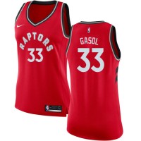 Nike Toronto Raptors #33 Marc Gasol Red Women's NBA Swingman Icon Edition Jersey