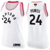 Nike Toronto Raptors #24 Norman Powell White/Pink 2019 Finals Bound Women's NBA Swingman Fashion Jersey